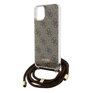 Etui Guess GUHCP15SHC4SEW Apple iPhone 15 / 14 hardcase Crossbody Cord 4G Print brązowy/brown - Etui i futerały do telefonów Etui Guess GUHCP15SHC4SEW Apple iPhone 15 / 14 hardcase Crossbody Cord 4G Print brązowy/brown - Etui i futerały do telefonów - miniaturka - grafika 5