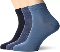 Skarpetki damskie - PUMA Skarpety uniseks Plain Quarter (zestaw 3 szt.), niebieski (Denim Blue), 35-38 EU - miniaturka - grafika 1