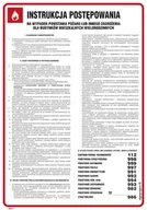 Instrukcje stanowiskowe BHP - DB017 INSTRUKCJA POSTĘPOWANIA NA WYPADEK POWST. POŻARU LUB INNEGO ZAGROŻENIA DLA BUDYNKÓW MIESZKALNYCH WIE, PN - PŁYTA PCV 1MM; (245X350MM) - miniaturka - grafika 1