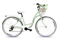 Rowery - Goetze, Rower Miejski Mood 28" 7 Biegów Pistacjowy, Kosz - miniaturka - grafika 1