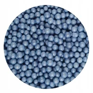 Dodatki do ciast w proszku - POSYPKA PEREŁKI CUKROWE niebieskie indygo perłowe 4mm 50g - miniaturka - grafika 1