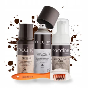 Renowator Ciemny Brąz z Pianką Impregnatem Szczotką Coccine Zestaw 4w1 - Środki do obuwia i ubrań - miniaturka - grafika 1