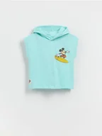 Bluzki dla niemowląt - Reserved - Bawełniany t-shirt Mickey Mouse - miętowy - miniaturka - grafika 1