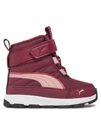 Buty dla dziewczynek - Puma Śniegowce Evolve Boot AC+ Inf 392646 04 Bordowy - miniaturka - grafika 1