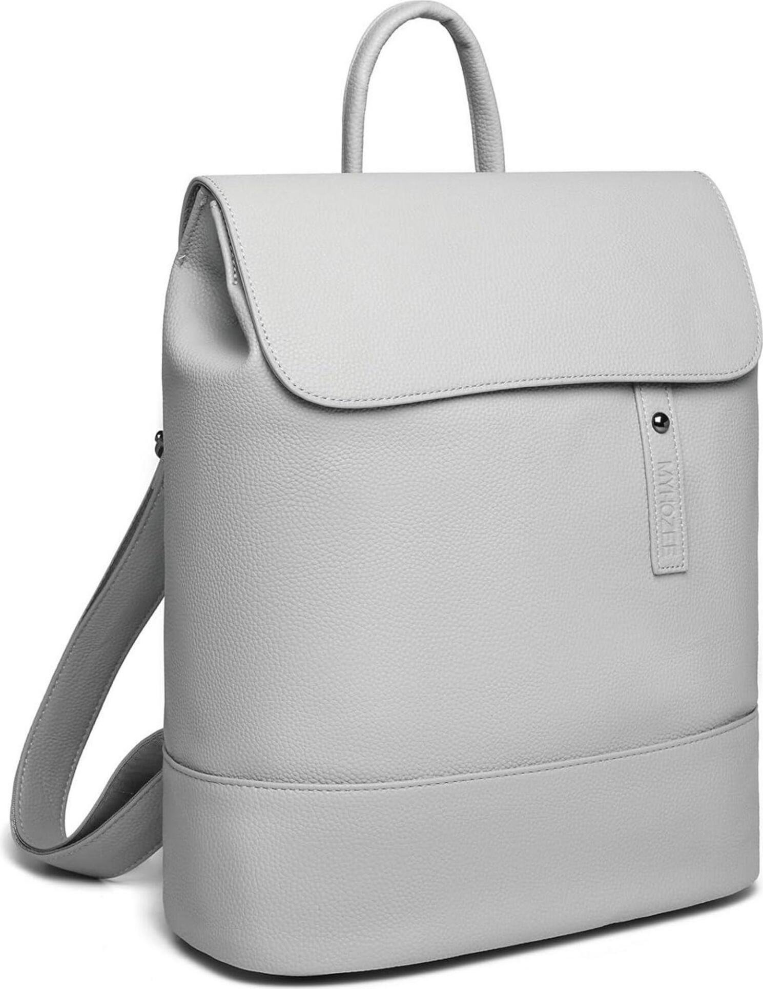 Myhozee damski plecak miejski ze skórypoliuretan ochrona przed kradzieżą 14 cali wodoodporny