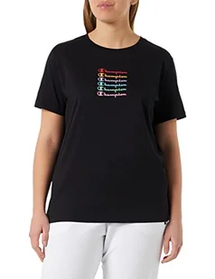 Champion Damska koszulka Legacy American Classics Multi-Logo S/S, czarna, XS - Koszulki i topy damskie - miniaturka - grafika 1