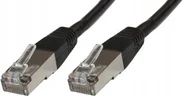 Patchcordy - MicroConnect RJ-45/RJ-45 kat.6 F/UTP Czarny 0.25m STP60025S - miniaturka - grafika 1