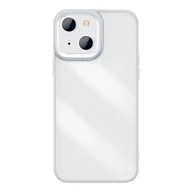Etui i futerały do telefonów - Baseus Crystal Phone Case pancerne etui do iPhone 13 z żelową ramką szary ARJT000313 - miniaturka - grafika 1