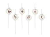 Słomki do napojów - Słomki urodzinowe Koniki - 6 szt. - miniaturka - grafika 1