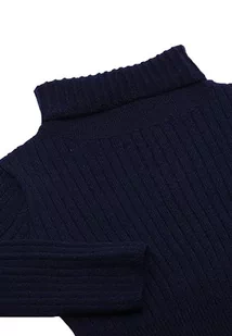 Blonda Damski sweter z golfem z długimi rękawami, akryl, granatowy, rozmiar XS/S, morski, XS - Swetry damskie - miniaturka - grafika 1