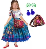 Sukienki - STRÓJ ENCANTO MIRABEL MADRIGAL PRZEBRANIE SUKIENKA BAL KARNAWAŁ - 110-116 - miniaturka - grafika 1