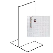 Artykuły do ekspozycji w sklepie - Regał sklepowy obustronny, ścianki perforowane, 2200 x 1000 x 900 mm, dodatkowy, biały - miniaturka - grafika 1