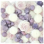 Dodatki do ciast w proszku - POSYPKA NA TORT BEZY BEZIKI DEKORACJA URODZINY FIOLETOWY BIAŁY - miniaturka - grafika 1