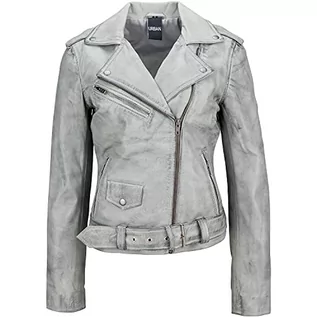 Kurtki damskie - Urban Leather Urban Leather Kurtka damska Biker Perfecto Ladies, jasnoszara, duża: S, UR-275 UR-275 - grafika 1