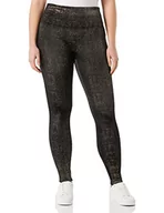 Legginsy - Spanx Damskie legginsy Velvet Shine, czarne złoto, L, Czarne złoto, L - miniaturka - grafika 1