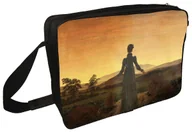 Torby szkolne - Torba na ramię Kobieta na tle zachodzącego słońca Caspar David Friedrich - miniaturka - grafika 1