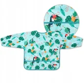 Śliniaki i fartuszki - BabyOno Śliniak Z Długim Rękawem TOUKANS 1476/02 - miniaturka - grafika 1