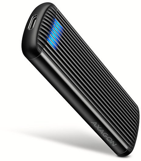 Axagon AXAGON EEM2-SC, zewnętrzna obudowa USB-C 10Gbps do dysków M.2 NVMe SSD, bezśrubowa, aluminiowa żebrowana