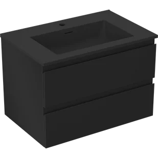 Mexen Orio szafka łazienkowa 70 cm z umywalką Otis, 2 szuflady, czarna mat - 91A10-07047-2-BFF71-W18M71 - Szafki łazienkowe - miniaturka - grafika 1