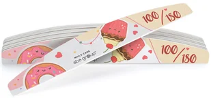 Pilnik Półksiężyc 25 sztuk, 100/180 Standard "Nails Care" - Colorful Cookies, 25szt Aba Group - Akcesoria do paznokci Pilnik Półksiężyc 25 sztuk, 100/180 Standard "Nails Care" - Colorful Cookies, 25szt Aba Group - Akcesoria do paznokci - miniaturka - grafika 1
