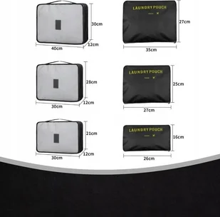 6x ORGANIZER PODRÓŻNY TURYSTYCZNY DO WALIZKI TORBY SZAFY KOSMETYCZKA - Torby podróżne - miniaturka - grafika 1