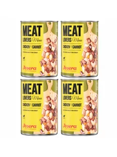 Pakiet Josera MeatLovers Menu Mokra Karma Dla Dorosłych Psów z Kurczakiem i Marchewką 2 x 400 g + 1 Puszka GRATIS! - Mokra karma dla psów - miniaturka - grafika 1