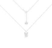 Naszyjniki - Srebrny choker pancerka z kotkiem - miniaturka - grafika 1