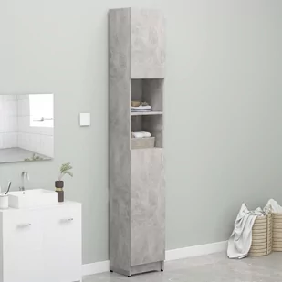 vidaXL Szafka łazienkowa, szarość betonu 32x25,5x190 cm, płyta wiórowa vidaXL - Akcesoria i części do pralek i suszarek - miniaturka - grafika 1