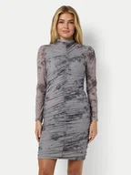 Sukienki - Noisy May Sukienka codzienna Iggy 27031596 Szary Slim Fit - miniaturka - grafika 1