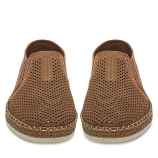 Espadryle Rieker B5297-64 Brązowy - Półbuty męskie - miniaturka - grafika 1