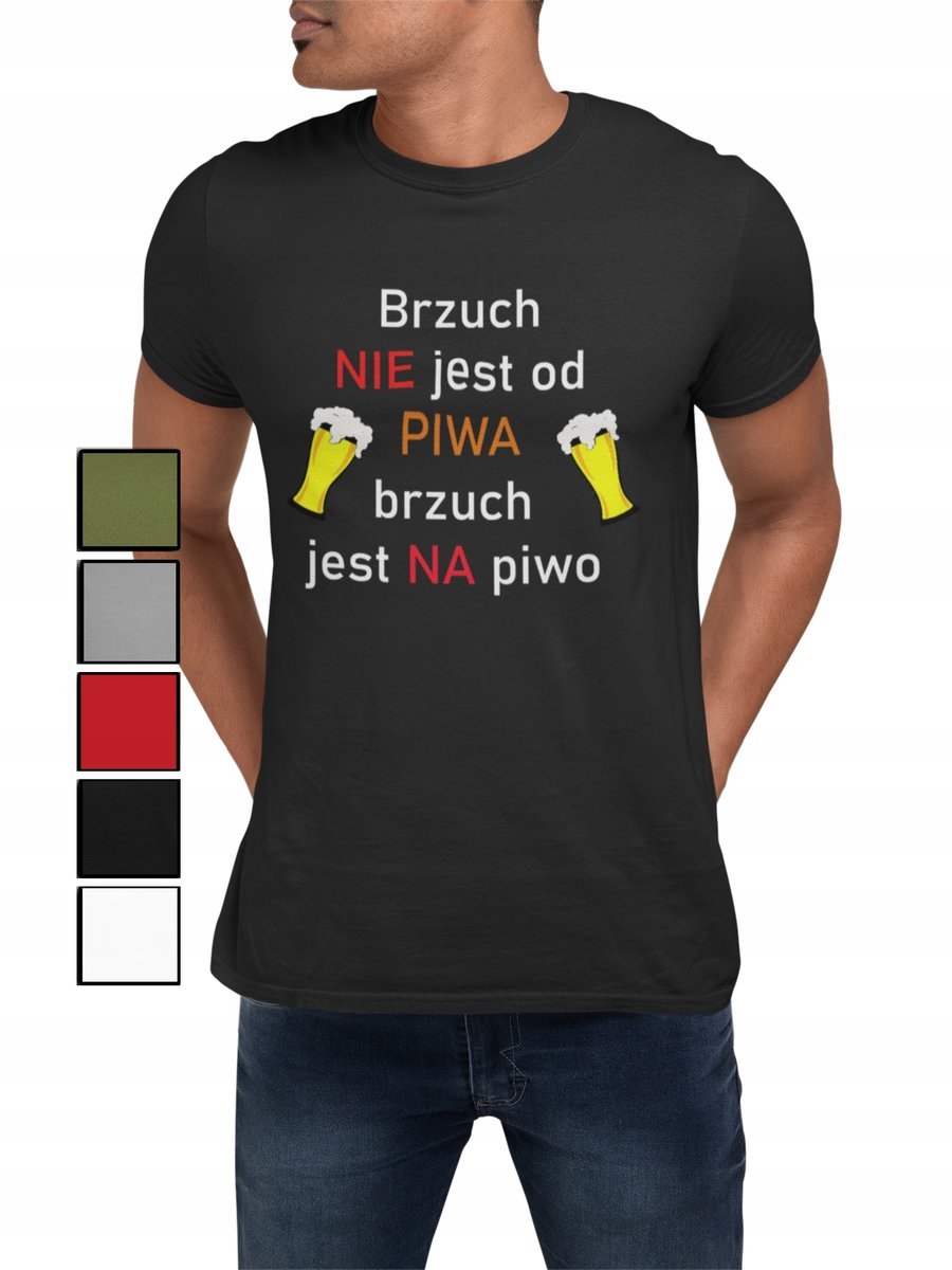 KOSZULKA T-SHIRT MĘSKA Z NADRUKIEM NA PREZENT NAPISY ŚMIESZNE RÓŻNE - S