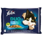 Mokra karma dla kotów - Purina Felix Fantastic Fantastic Duo Uczta Oceanu galaretka saszetki 4x85g - miniaturka - grafika 1