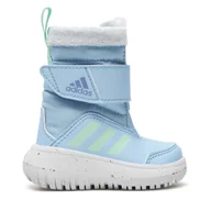 Buty dla dziewczynek - Śniegowce adidas Winterplay I IF1714 Niebieski - miniaturka - grafika 1