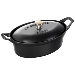 Staub Garnuszek żeliwny owalny La Coquette 1,7 L czarny 40509-707-0 - Garnki - miniaturka - grafika 1