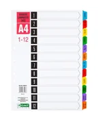 Teczki i skoroszyty - D.rect Przekładki kartonowe 1-12 index laminowany - miniaturka - grafika 1