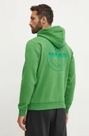 Bluzy męskie - Napapijri bluza B-Kander męska kolor zielony z kapturem gładka NP0A4I9TG1T1 - miniaturka - grafika 1