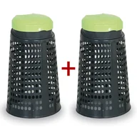 Kosze na śmieci - B2B Partner Plastikowy kosz na śmieci na odpadki na worki 120L - 1+1 GRATIS 777035 - miniaturka - grafika 1