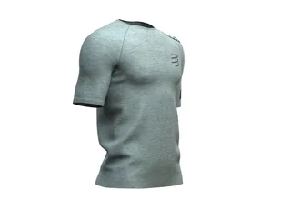 COMPRESSPORT Męska koszulka biegowa Training T-Shirt BORN TO SWIM BIKE RUN 2019 szara - Koszulki sportowe męskie - miniaturka - grafika 1