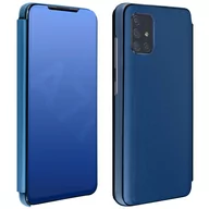 Etui i futerały do telefonów - Etui z klapką, lustrzane etui do Samsunga Galaxy A71, stojące etui – niebieskie - miniaturka - grafika 1