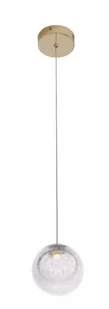 Maxlight LAMPA wisząca ZOE P0389 szklana OPRAWA kula LED 1,5W 3000K bąbelki zwis przezroczyste złote P0389 - Lampy sufitowe - miniaturka - grafika 1