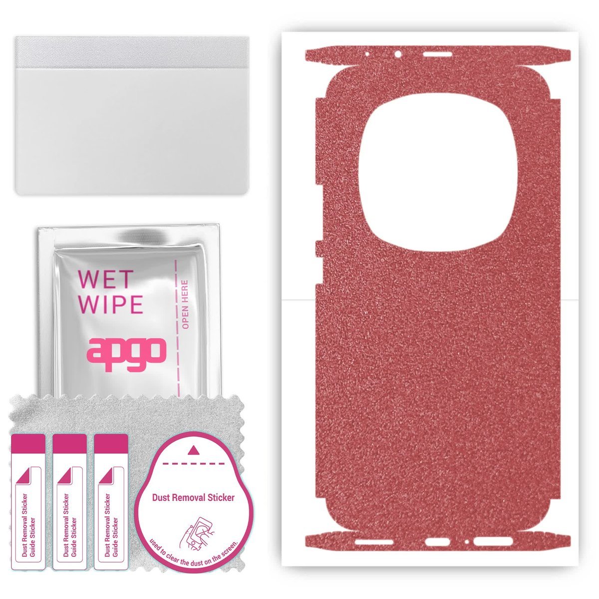 Folia naklejka skórka strukturalna na TYŁ+BOKI do Honor Magic6 Pro - Różowy Pastel Matowy - apgo SKINS