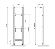 Akcesoria łazienkowe - Cersanit Aqua Stelaż podtynkowy do uchytów dla niepełnosprawnych K97-408 - odbiór osobisty: Kraków, Warszawa - miniaturka - grafika 1