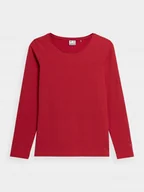 Bluzki damskie - 4F KOSZULKA DAMSKA Z DŁUGIM RĘKAWEM LONGSLEEVE TSDL350 CZERWONA XS - miniaturka - grafika 1