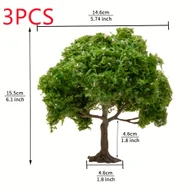 Akcesoria i części modelarskie - TEMU 15cm Architektoniczne Drzewa z Realistycznymi Liśćmi do Miniatury, Kolejka DIY, Krajobrazowa na Prezenty Urodzinowe i Festiwalowe - miniaturka - grafika 1