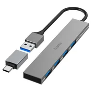 Huby USB - Hama Hub Premium USB 3.2 4 x USB-A, Ultra Slim - miniaturka - grafika 1