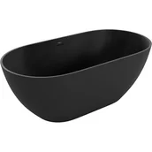 Wanny - Mexen Rimini wanna wolnostojąca z konglomeratu 150 x 75 cm, czarna mat - miniaturka - grafika 1