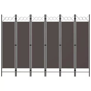 Parawan 6-panelowy, antracytowy, 240 x 180 cm - Parawany - miniaturka - grafika 1