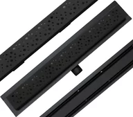 Odpływy liniowe - Mexen MEXEN FLAT ODPŁYW LINIOWY BLACK 80 CM NISKI WZÓR G12 1721080 - miniaturka - grafika 1
