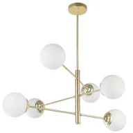 Lampy sufitowe - NOWOCZESNA LAMPA SUFITOWA WISZĄCA KLASYCZNE ZŁOTO FINO PRO W6 - miniaturka - grafika 1