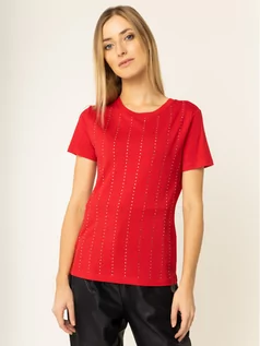 Koszulki i topy damskie - Guess T-Shirt Krystal Tee W01I70 K46D0 Czerwony Regular Fit - grafika 1